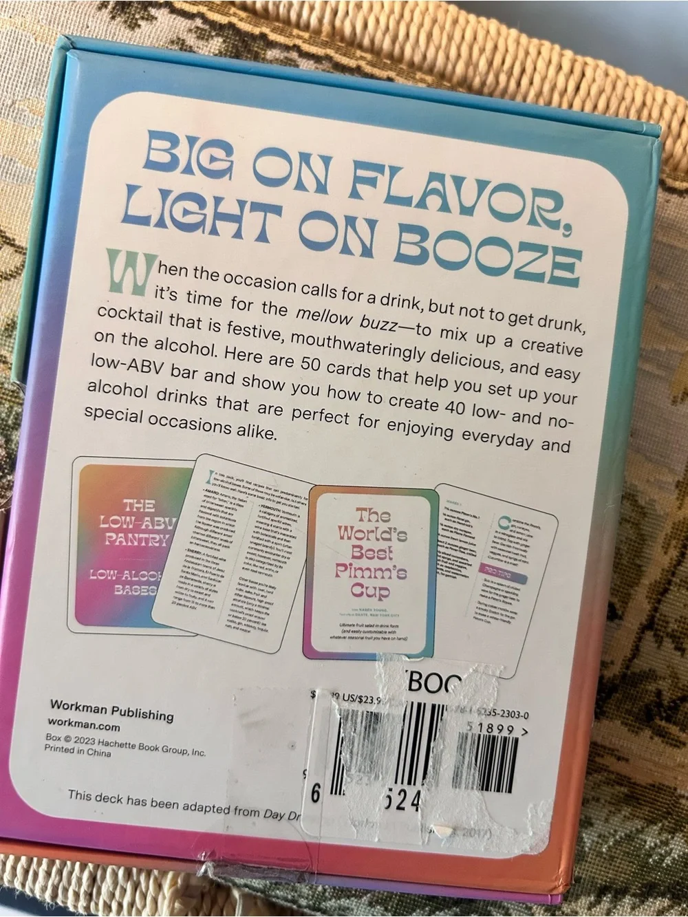 The Mellow Buzz Cocktail Deck – Gradient Pink/Blue Mocktail Recipe Cards